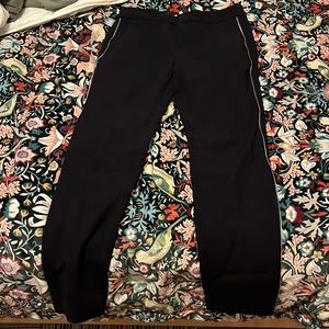 Navy Rebecca Taylor trousers with silver trim, size 4